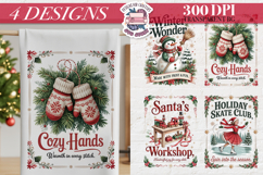 Christmas Vintage Quote Clipart PNG Sublimation 4 Design Product Image 1