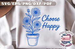 Flowers Hand drawn Quote Vintage SVG Motivational Daisy Product Image 1