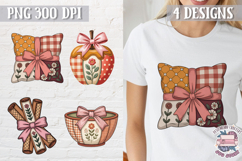 Fall Patchwork Clipart PNG Sublimation 4 Designs Product Image 1
