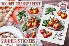 Summer sticker sheet Beach Scrapbook PNG Flowers Vibe Product Image 1