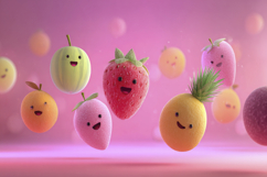 Cute Fruits Background Product Image 1