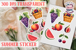 Summer sticker Cute flowers Love Picnic Beach Spring Product Image 1