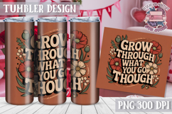 Sublimation Tumbler WRAP Vintage Quote Flowers Motivational Product Image 1