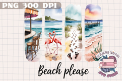 Summer Beach Brushstrokes PNG Sublimation Seaside Coastal Product Image 1