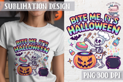 Halloween Skeleton Clipart PNG Sublimation Colored Sarcastic Product Image 1