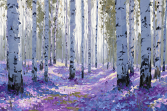 Oil Painting Of Tree Forest Background Product Image 1