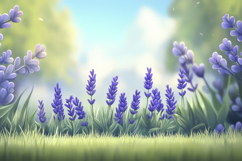 Lavender Flowers Background Wallpaper Product Image 1