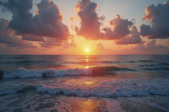 Beach Sunset Background Wallpaper Product Image 1