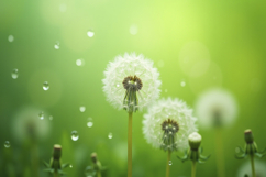 White Dandelion Flower Background Wallpaper Product Image 1