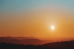 Sunrise Over Mountains Background Wallpaper Product Image 1