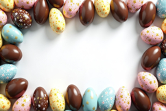 Colorful Eggs Frame Background Wallpaper Product Image 1