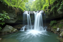 Lush Waterfall Background Wallpaper Product Image 1