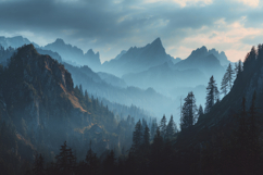 Valley Fog Background Wallpaper Product Image 1