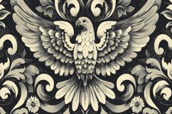Eagle with Pattern Background Wallpaper Product Image 1