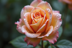 Rose with Water Droplets Background Wallpaper Product Image 1