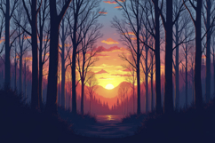 Serene Landscape Scene Background Wallpaper Product Image 1