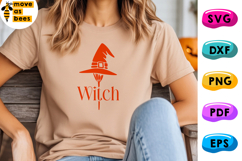 Witch Svg, Png, Broom &amp; Hat, Girl, Woman Halloween Shirt Svg Product Image 1