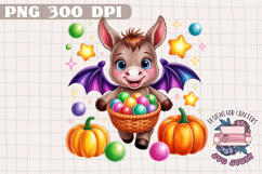 Cute Halloween Animal Autumn Sublimation design Fall KIds Product Image 1