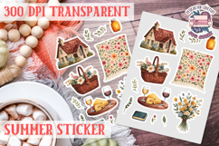 Summer sticker Cute flowers Love Picnic Beach Spring Product Image 1