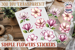 Summer Flowers sticker Scrapbook PNG Botanical Beach Product Image 1