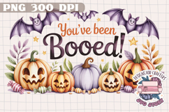 Halloween Cute Watercolor Clipart PNG Pastel Ghost Design Product Image 1