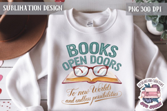 Book Lover Sublimation design Quote Bookish PNG Sign Product Image 1