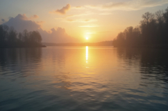 Sunset With Lake background Product Image 1
