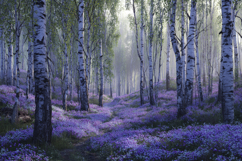 Forest With Purple Flower Background Product Image 1