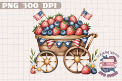4th of July PNG Sublimation Strawberry berries Patriotic Product Image 1