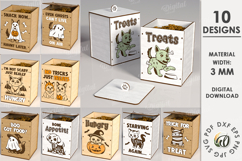 Halloween Pets Treats Boxes Bundle Lasercut. Pets SVG Product Image 1