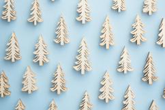 White Trees with Blue Background Wallpaper Product Image 1