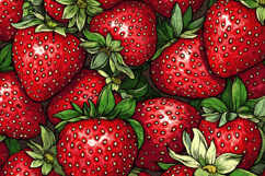 Strawberries Background Wallpaper Product Image 1