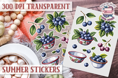 Summer sticker sheet Beach Scrapbook PNG Flowers Vibe Product Image 1