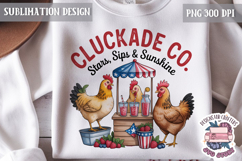 4th of July PNG Sublimation Chicken USA Patriotic Cluck Product Image 1