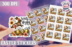Easter Leopard Print Bow sticker Cute Coquette Bunny PNG Product Image 1