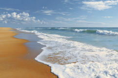 Sandy Beach Scene Background Product Image 1