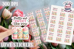 Love sticker Sheet Valentine Day Lovers Funny Sweets PNG Product Image 1