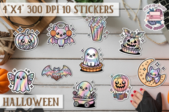 Halloween sticker Kawaii PNG pastel holographic foil Product Image 1