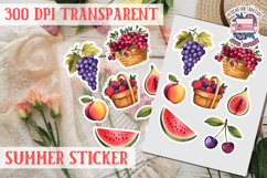 Summer sticker Cute flowers Love Picnic Beach Spring Product Image 1