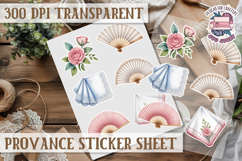 Cozy sticker sheet Flowers Scrapbook PNG Provence Product Image 1