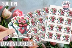 Love sticker Sheet Valentine Day Sign Lettering PNG 14 feb Product Image 1