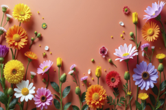 Vibrant Spring Floral Background Wallpaper Product Image 1
