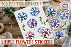 Summer Flowers sticker Scrapbook PNG Botanical Beach Product Image 1