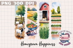Summer Farm Brushstrokes PNG Sublimation Rustic Country Product Image 1