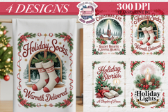 Christmas Vintage Quote Clipart PNG Sublimation 4 Design Product Image 1
