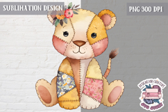 Cute Patchwork Animal Sublimation Design PNG kids t-shirt Product Image 1