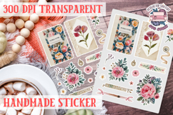 Handmade Crafter sticker flowers Love Patchwork Sewing Knit Product Image 1