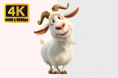 Goat with a Friendly Expression Transparent PNG Product Image 1