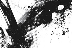 Abstract Black and White Splash Art Background Wallpaper Product Image 1