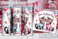 Sublimation Tumbler WRAP Love Design Quote Watercolor Animal Product Image 1